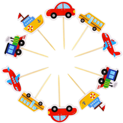 Cake Toppers Chocolate Transport Vehicles 20 Pcs
