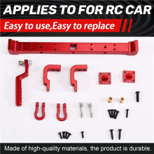 Gancio per Rimorchio Paraurti Posteriore In Metallo Migliorato per MN Model 1/12 MN82 LC79 RC Car Parts Rosso