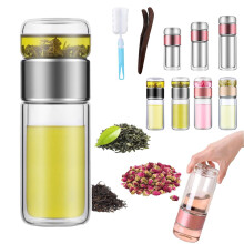 Glass Tea Infuser Double-Layer Leak-Proof 3-in-1