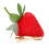 Strawberry-shaped plastic hair clip red 1 pack 4