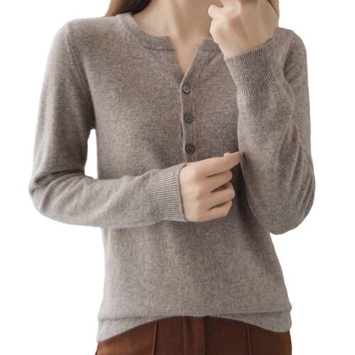 Oversize Knit Pullover Sweater Chocolate Brown Fall Casual 1