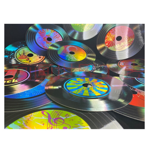 Paper Record Cut-Outs Vintage Style 20 Pieces per Pack 2