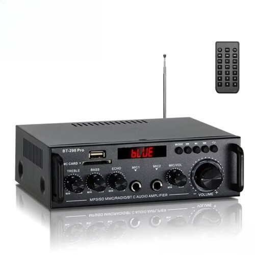 BT-298 PRO Digital Power Amplifier  U Disk Power Amplifier Two-Channel Power Amplifier EU Plug