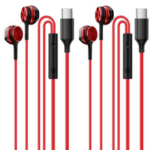 USB-C Wired Headphones with Mic 2 Pack
