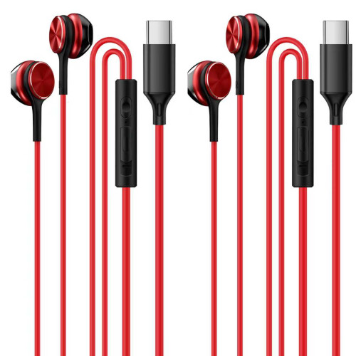 USB-C Wired Headphones with Mic 2 Pack