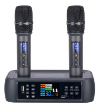 D801Electric Portable DSP AntiWhistling Reverb BluetoothWireless Microphone Singing HomeEntertainment KTV Microphone(US)