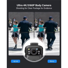 B4K5 4K Body Camera IP68 GPS Bodycam 128GB Camera 2160P Video Record Charging Dock Night Vision Camera