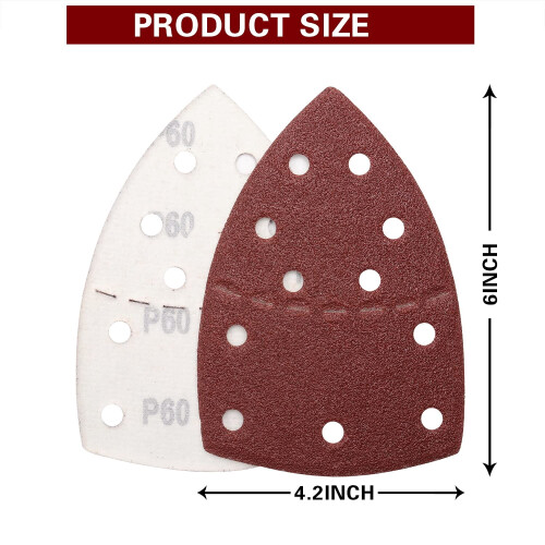 Hook and Loop Mouse Sander Pads 70 pcs assorted grits 1