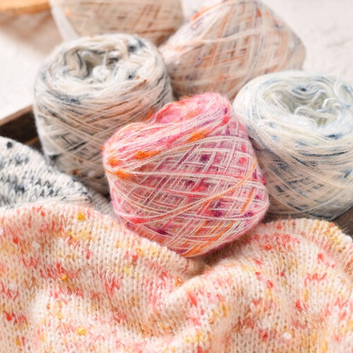 Multicolored Crochet Yarn Roll Brown Blended 100g 2