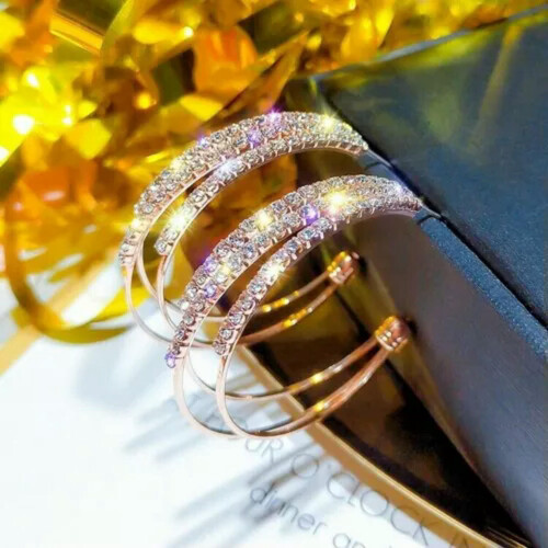 Big Hoop Earrings Rose Gold 1 Pair 1