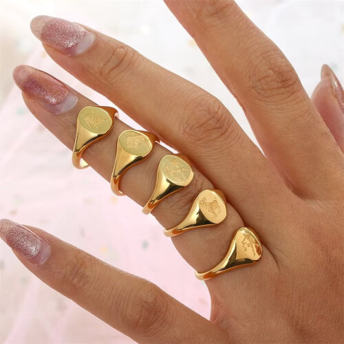 Stainless Steel Zodiac Ring Taurus Size 6 2