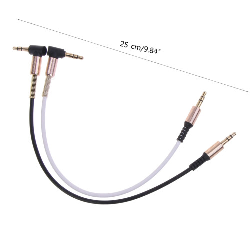 3.5mm Audio Cable 90-Degree Right-Angle Stereo TRS 2