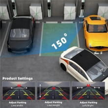Wireless 4.3" Monitor Backup Reversing Camera Rear Night Vision View Parking Support for 12V/24V Truck Bus Car RV