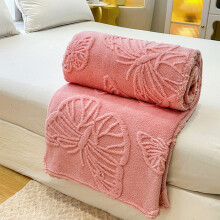 Butterfly Flower Throw Blanket Coral Flannel 100x150cm