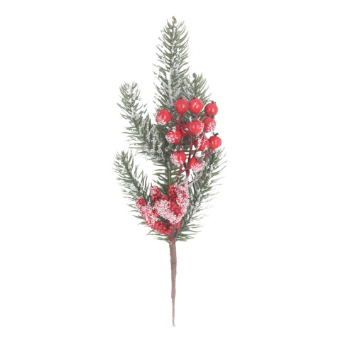 White Glitter Christmas Picks Frosted Branches 12 pcs 1