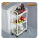 Rolling Plastic Storage Cart 3-Tier or 4-Tier White Black 7