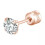 Women's Earrings Delicate Studs Rose Gold 5mm Zircon 1