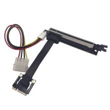 PCIe 3.0 1x auf 16x Riser-Kartenadapter mit Stromkabel, Soundkarten-Grafikkarten-PCI-E X1 auf -PCI-E-Verlängerungskabel
