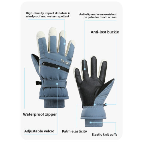 Winter Ski Gloves Thermal Waterproof Touchscreen Windproof 2
