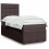 VidaXL vidaXL Boxspringbett mit Matratze Dunkelbraun 90x200 cm Stoff 1