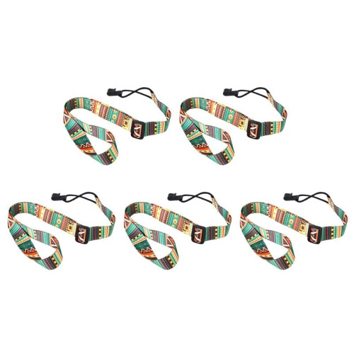 5X Justerbar Mjuk Polyester Gitarr Ukulele Gitarr Akustisk Bas Axelrem Bältesband Krokband 1