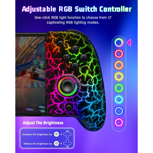 Hall Effect Wireless Switch Controller for Nintendo Switch/OLED Controller UK 2
