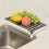 Plastic Dish Drainer Dryer Tray Large Sink Drying Rack Worktop Drain Rack Kitchen Water Filter Tray-White 4