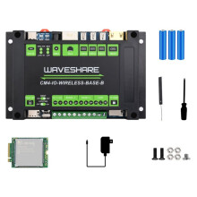 Waveshare CM4 Industrie-Erweiterungsmodul mit USV-Modul, 4G-Modul CM4-IO-WIRELESS-BASE für Raspberry Pi CM4 (EU-Stecker)