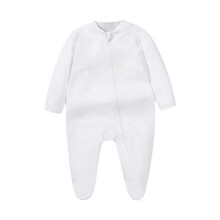 Baby Romper Soft Long Sleeve Footed Jumpsuit Solid Color