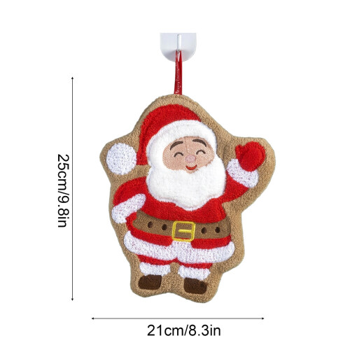 D Style Christmas Hand Towel with Hanging Loop 1 Pack 2