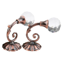 Vintage Rose Gold Crystal Curtain Holdbacks 2-Pack