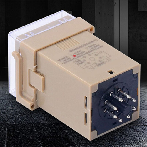 2X DH48S-S 12V  Relay DC24V Repeat Cycle with Socket DH48S Series Delay  with Base 1