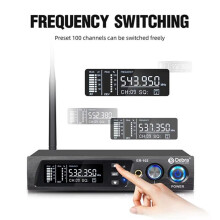 DEBRA PROFESSIONAL AUDIO Professional UHF IEM ER-102 Wireless in-Ear Monitoring System with Dual TX for Performers