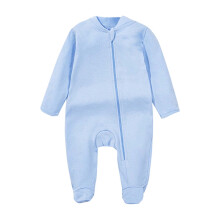 Baby Romper Soft Long Sleeve Footed Jumpsuit Solid Color