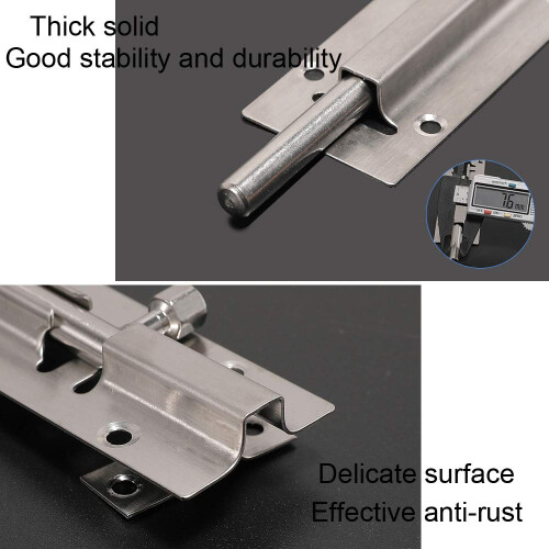 Türfallenmaßstab Türschieber mit Schrauben Edelstahl 2er-Set  6 inch 2