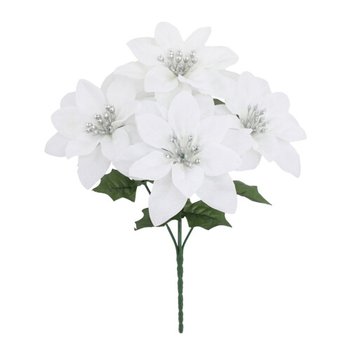 Artificial Gold Poinsettia Bouquet 1 pack 1