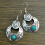 Boho Drop Earrings 925 Silver with Tourmaline 1 Pair 3