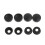 Black License Plate Frame Mounting Screws Set 8 pcs 3