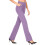Women's Solid Fleece-Lined Yoga Pants Athletic Casual 5