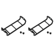 2X Svart Metall Rak Stegetrappa Ledstångstrappa för 1/10 RC Bandvagn TRX4 för Axial SCX10 90046 RC 4WD Tillbehör