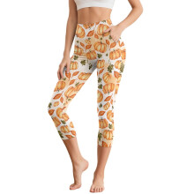Damen-Leggings mit Kürbisblatt-Motiv (XL)