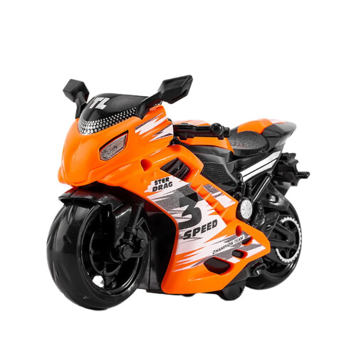 Kids' Pull-Back Toy Motorcycle – Friction Powered, Ages 1