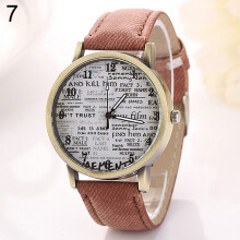 Casual Analog Quartz Wrist Watch Coffee