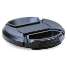 Black Round Plastic Front Lens Cap 55mm 1 Pack