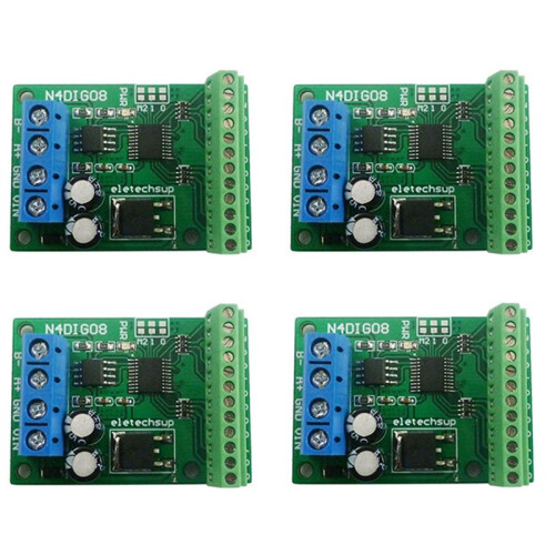 4X 8Ch Input/Output Digital  TTL LvTTL CMOS RS485 IO Control Module Modbus Rtu Board (with Terminal) 1