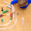 Wooden Train Track Playset DIY Railway Scene 6