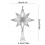 Glitter Hollow Star Christmas Tree Topper 1 Pack 3