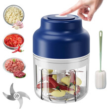Electric Garlic Chopper Stainless Steel 4 or 6 Blades 8.5
