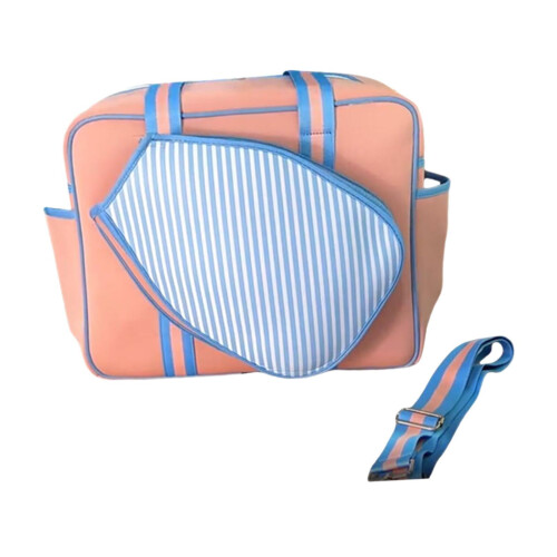 Pickleball Bag Large Capacity Pink Blue Racket Bag 2