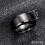 Men's Titanium Black Wedding Ring Carved Design with Gift 5